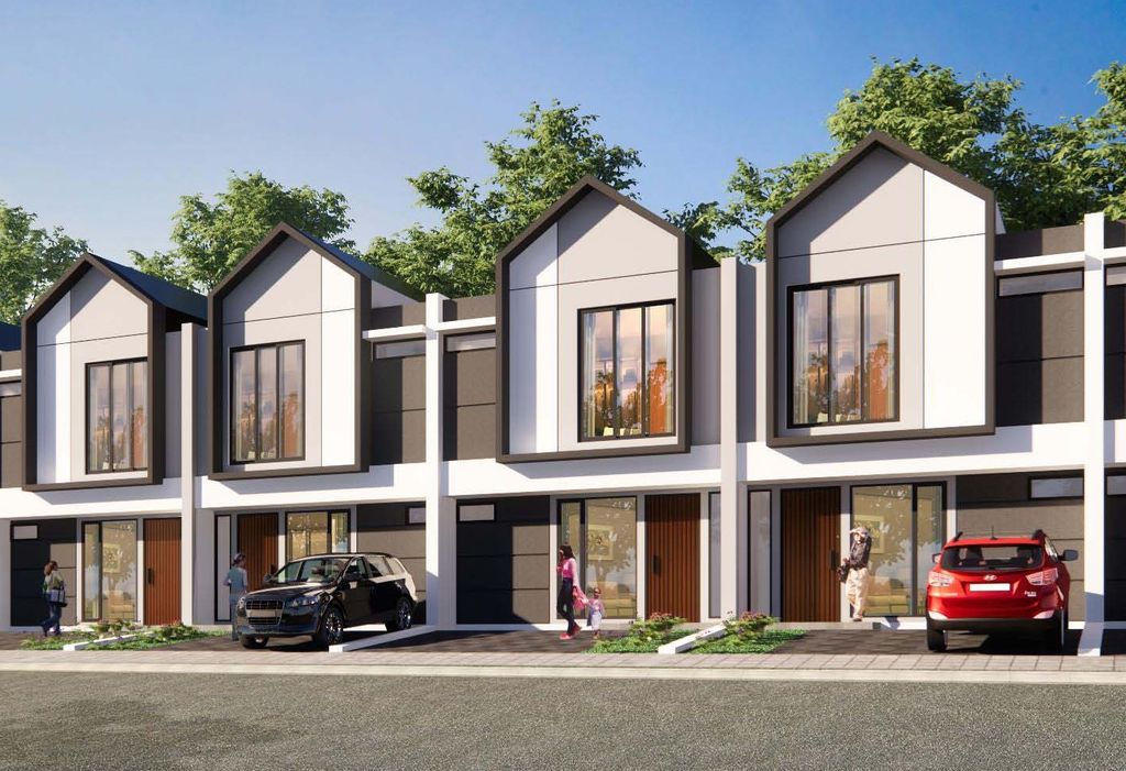 foto tampak rumah tipe VIREZZA 5 SUDUT perumahan DISCOVERY ALTEZZA II BINTARO JAYA
