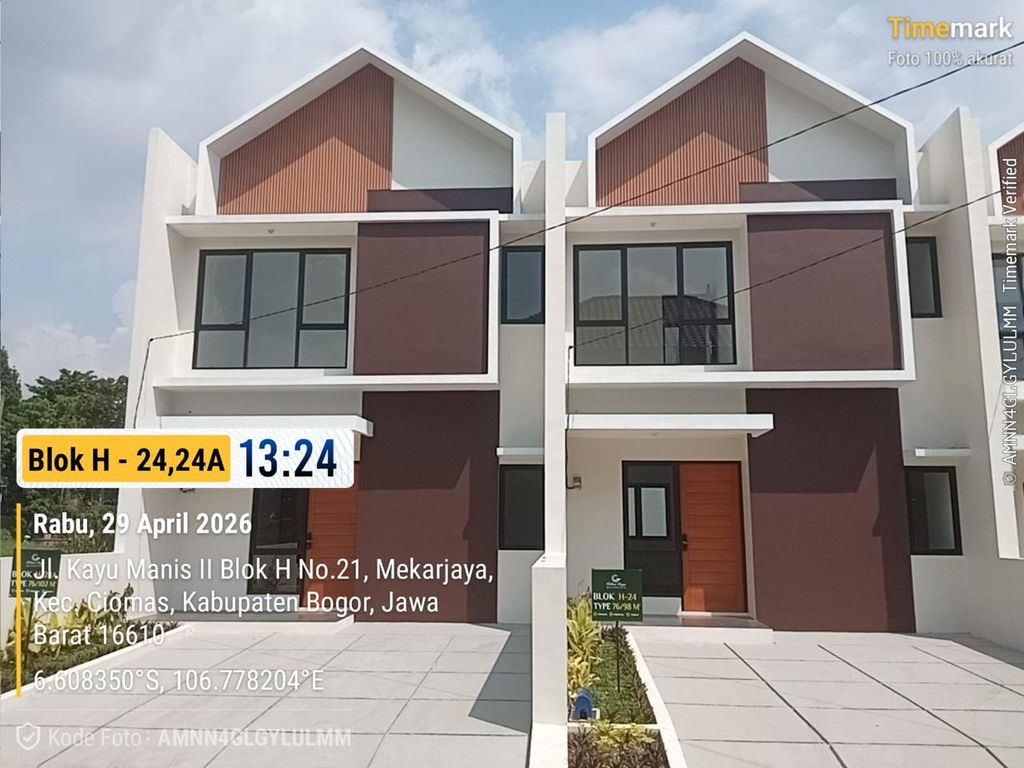 foto tampak rumah tipe 76/102 perumahan KEBUN RAYA RESIDENCE