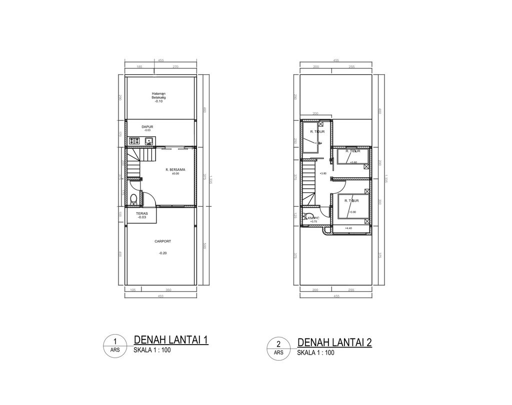 foto denah rumah tipe 45 Compact Minimalis HC (615) perumahan Cluster Everton