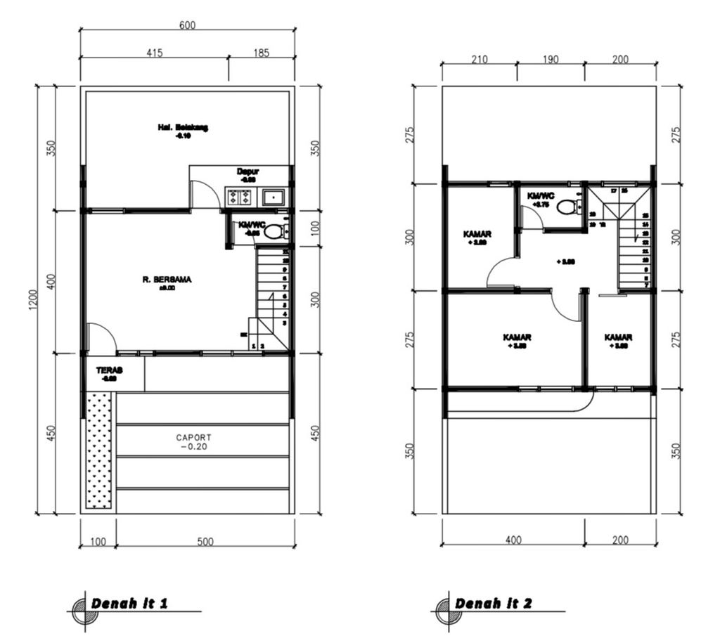 foto denah rumah tipe 60 Compact 3 Kamar HC (607) perumahan G-Land Katapang Residence 1