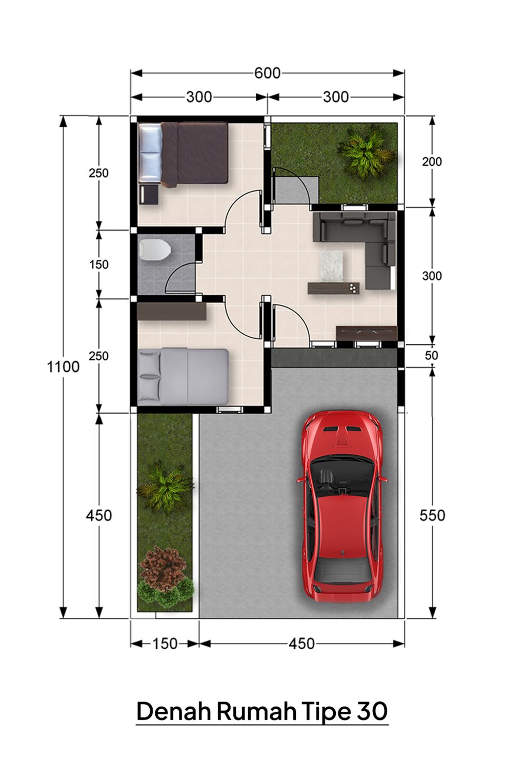 foto denah rumah tipe Subsidi_fascino perumahan PESONA PARK RESIDENCE 2
