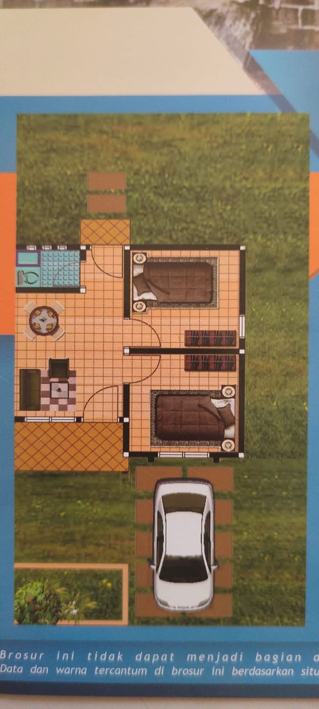 foto denah rumah tipe 36/165 subsidi perumahan BINANGA RESIDENCE