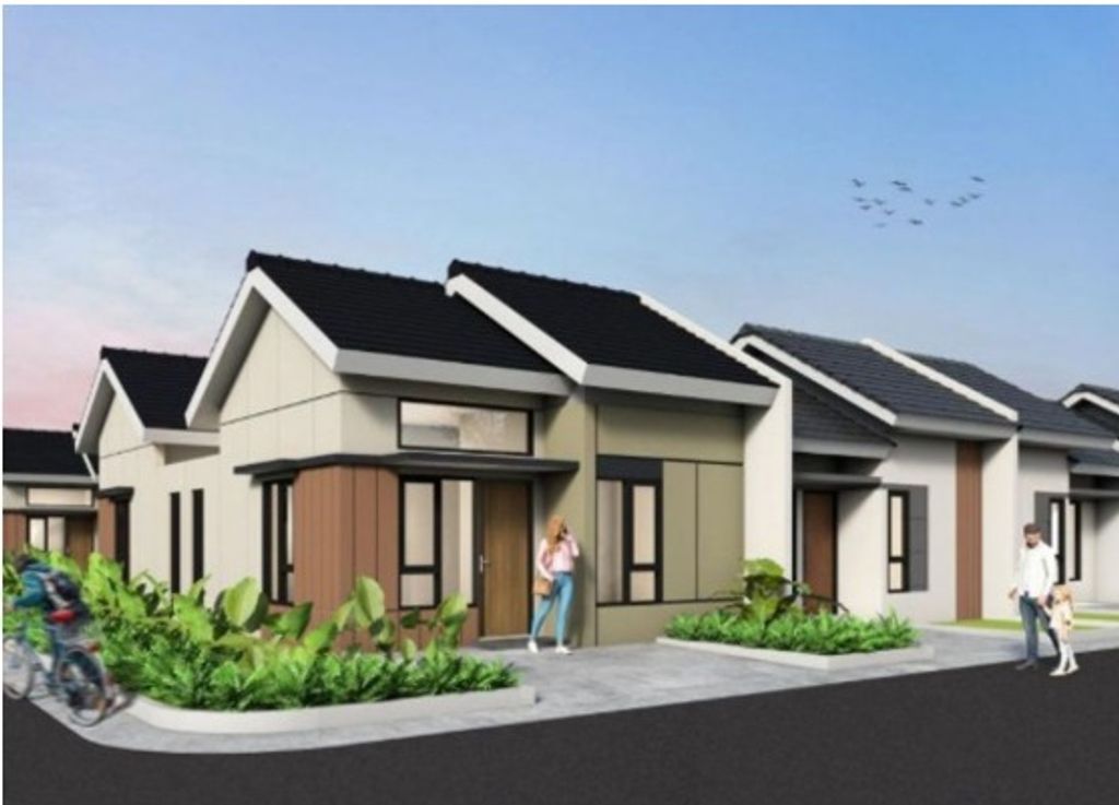 foto tampak rumah tipe JADE 366.600.000 perumahan GRAND HARMONI INDAH