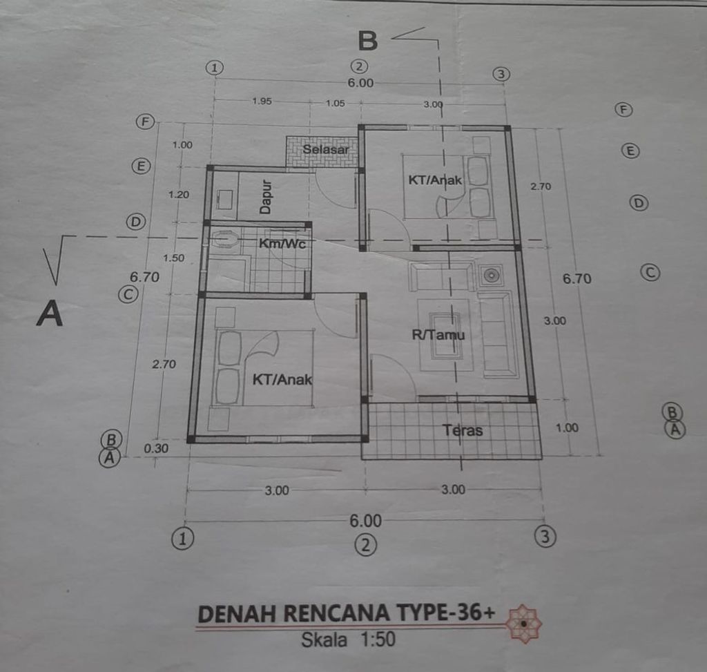 foto denah rumah tipe puri perumahan PURI ELANG RESIDENCE