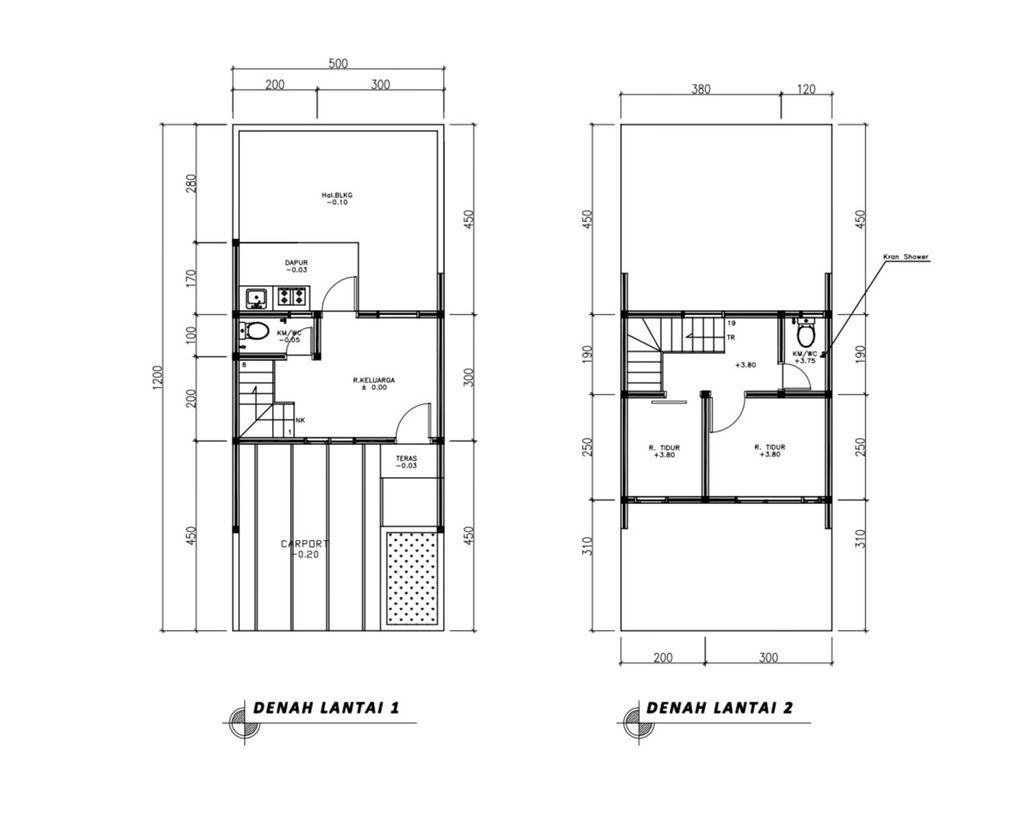 foto denah rumah tipe 38 Compact (2 kamar) (425) perumahan G-Land Canola Residence