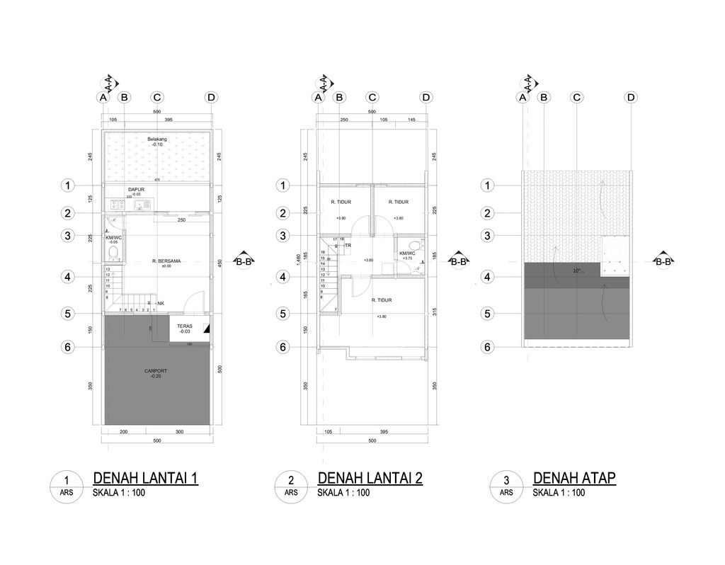 foto denah rumah tipe 60 Compact Minimalis HC (697) perumahan Cluster Everton