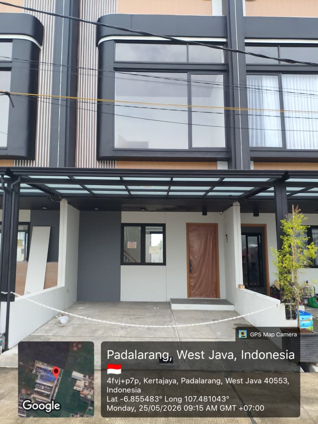 foto tampak rumah tipe 60 Compact Minimalis HC (697) perumahan Cluster Everton