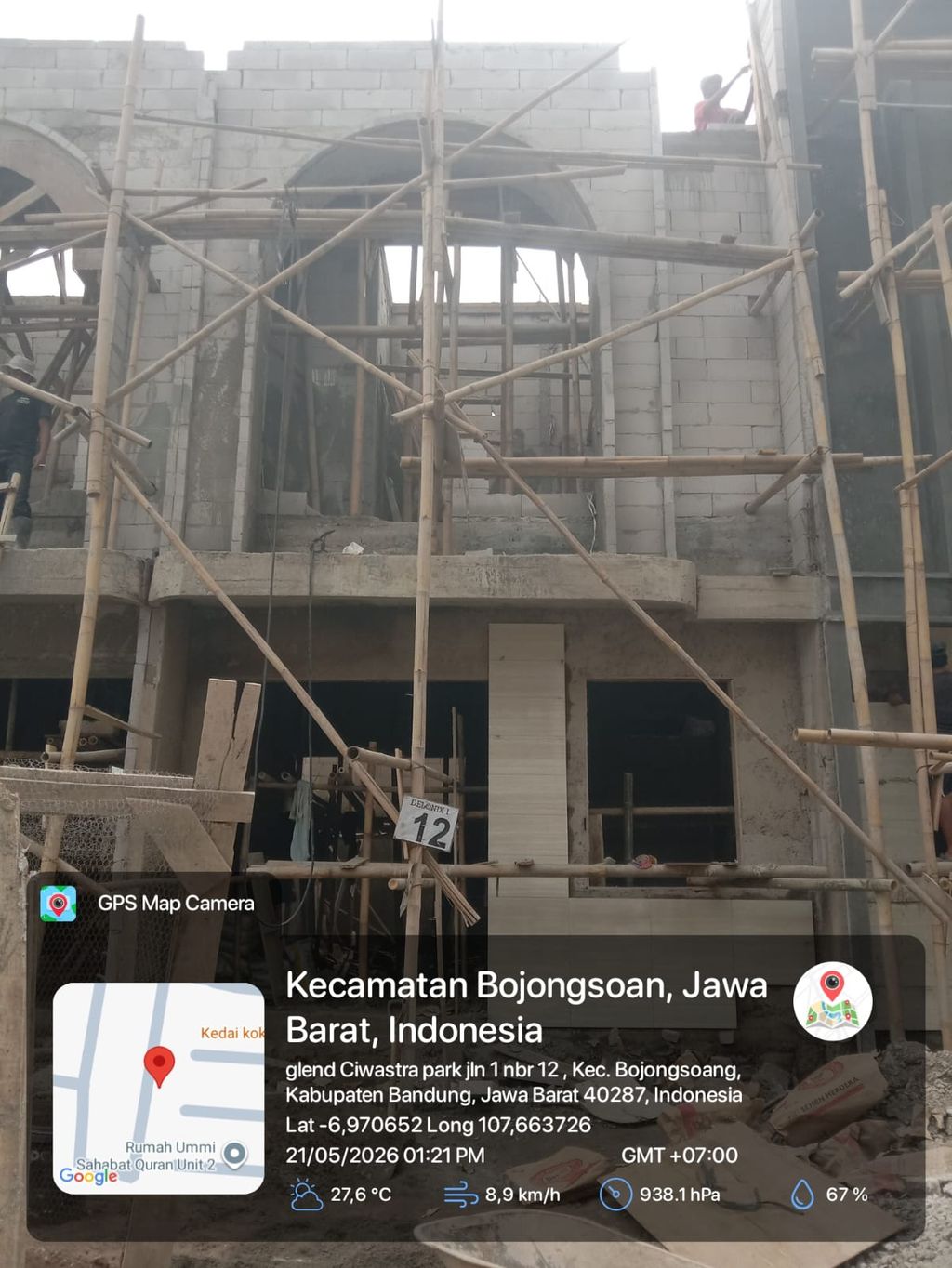foto tampak rumah tipe 54 Compact High Ceiling (3KT) (625) perumahan G-Land Ciwastra Park 2