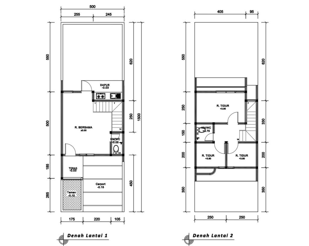 foto denah rumah tipe 54 Compact 3 Kamar HC (657) perumahan G-Land Ciwastra Park 2