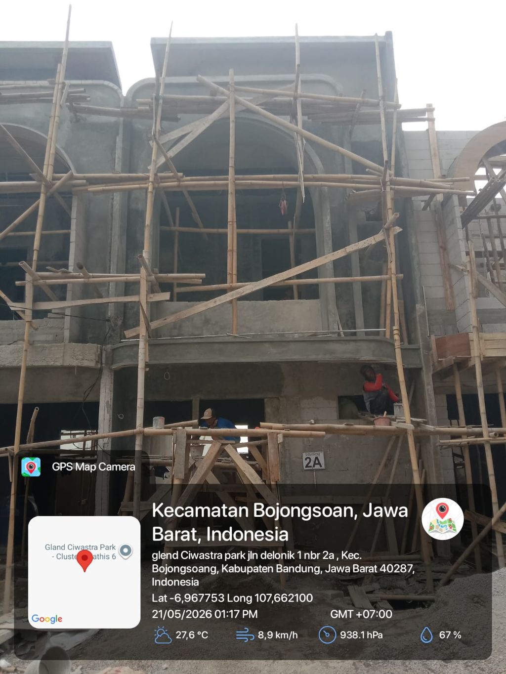 foto tampak rumah tipe 54 Compact High Ceiling (3KT) (625) perumahan G-Land Ciwastra Park 2