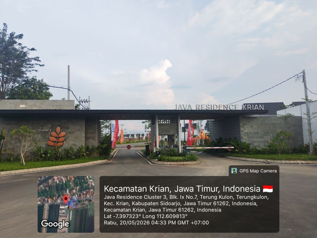 foto gerbang perumahan Java Residence Krian Cluster 3 Tahap 3