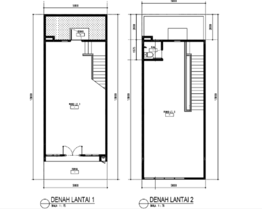 foto denah rumah tipe STANDART B' perumahan RUKO BATAVIA WALK G