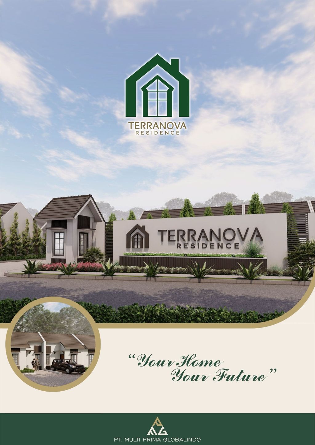 foto tampak rumah tipe 22 perumahan TERRANOVA RESIDENCE