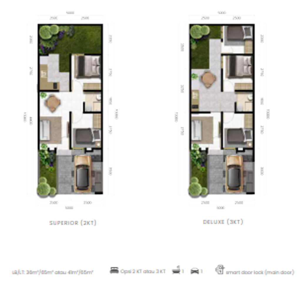 foto denah rumah tipe SICILIA 5 SUPERIOR - PA.07/01 perumahan PERUMAHAN CITRA CITY SENTUL KAWASAN REGULER 1