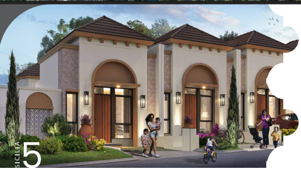 foto tampak rumah tipe SICILIA 5 SUPERIOR - PA.07/01 perumahan PERUMAHAN CITRA CITY SENTUL KAWASAN REGULER 1
