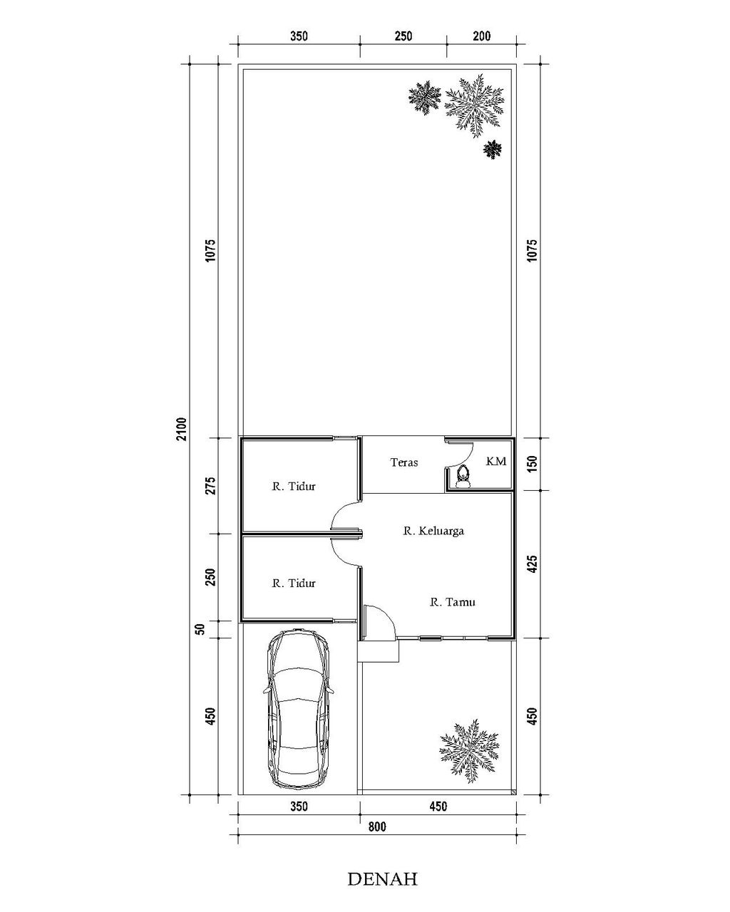foto denah rumah tipe 45/168 perumahan PERMATA ROYAL GARDEN ( Boulevard )