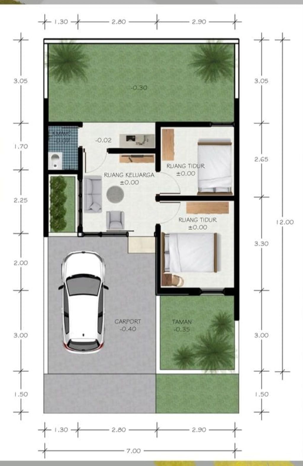 foto denah rumah tipe 30 perumahan ALAM RAYA