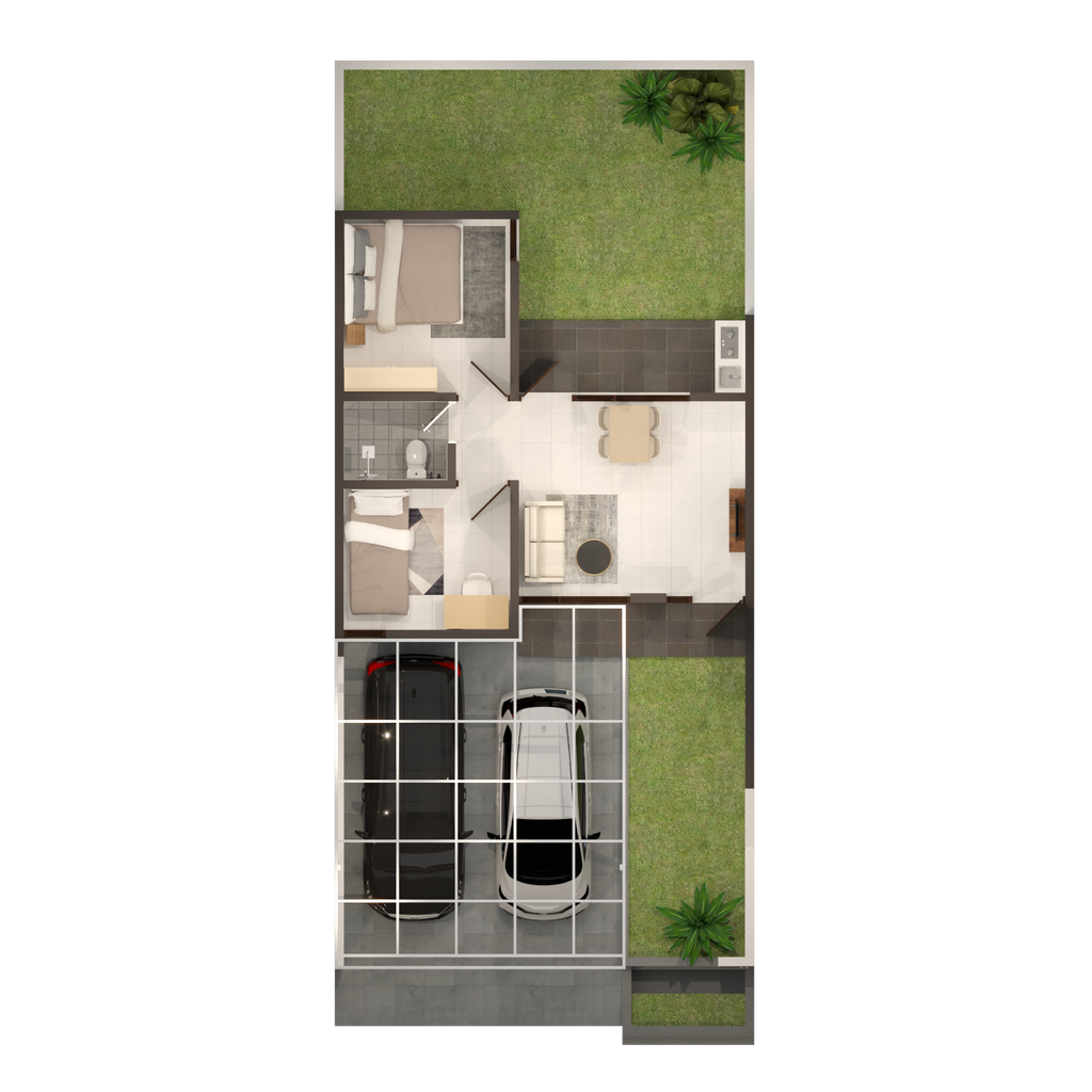 foto denah rumah tipe New Caladi perumahan Java Residence Krian Cluster 3 Tahap 3