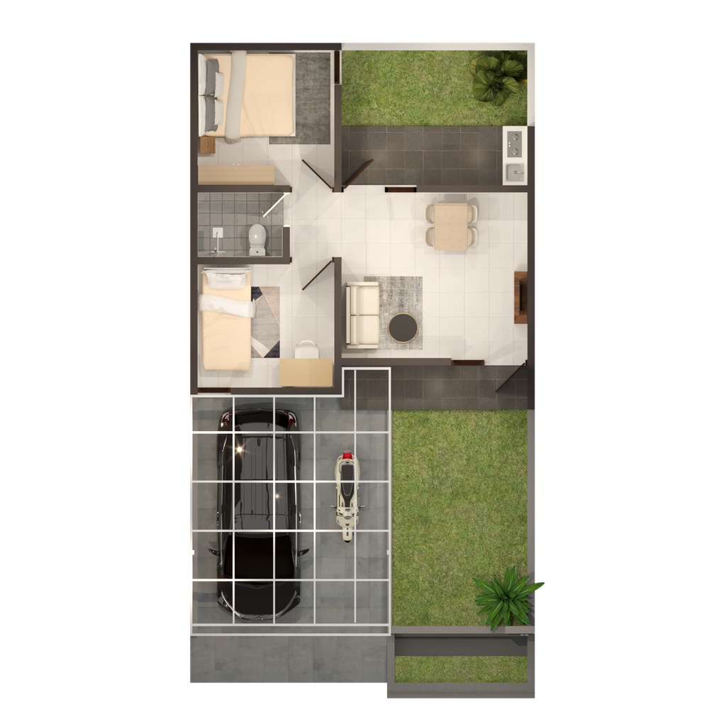 foto denah rumah tipe New Cica Hook perumahan Java Residence Krian Cluster 3 Tahap 3