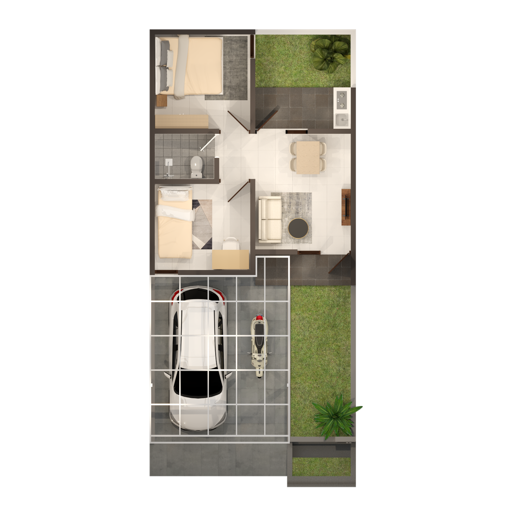 foto denah rumah tipe New Cica perumahan Java Residence Krian Cluster 3 Tahap 3