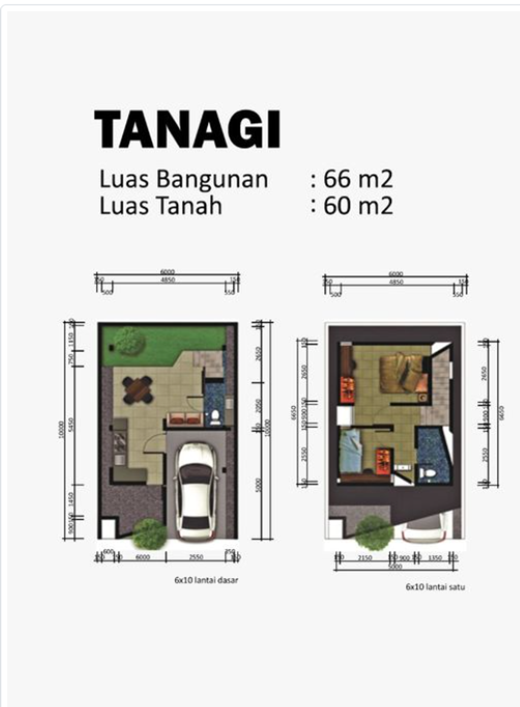 foto denah rumah tipe TANAGI perumahan BERANDA MAS
