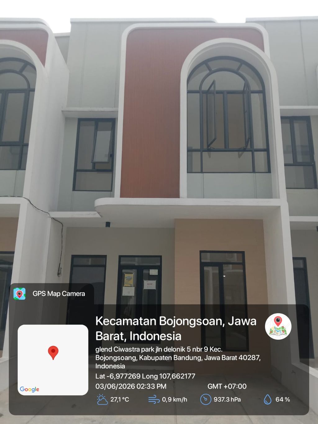 foto tampak rumah tipe 43 Compact 3 Kamar HC(519) perumahan G-Land Ciwastra Park 2