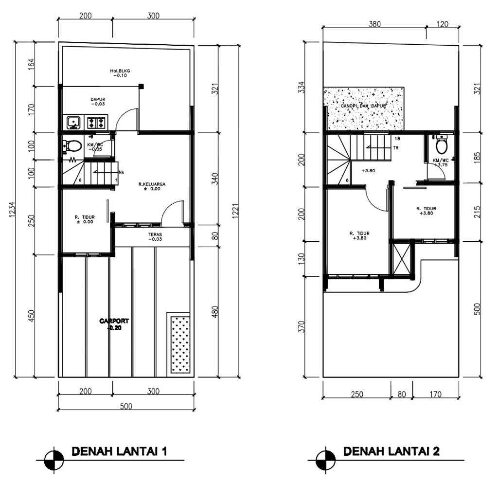 foto denah rumah tipe 43 C3 KMR HC (519) perumahan G-Land Ciwastra Park 2