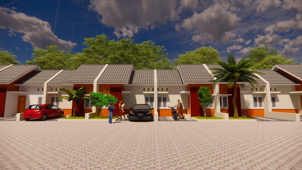 foto tampak rumah tipe 27/106 166jt perumahan Graha Sejahtera 2 Tempel