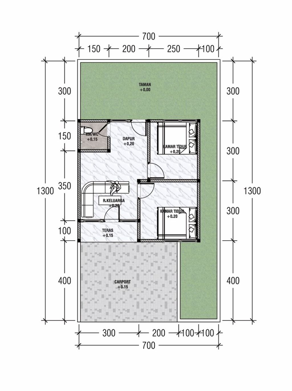 foto denah rumah tipe 36 perumahan PARAGON RESIDENCE