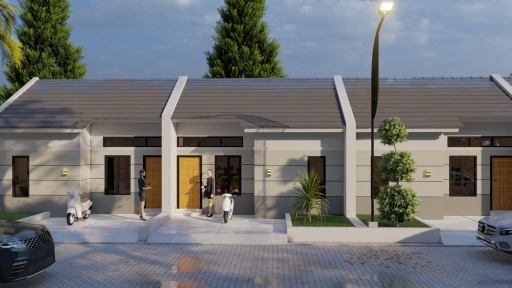 foto tampak rumah tipe 34/60 perumahan Griya Nusantara Pucangan