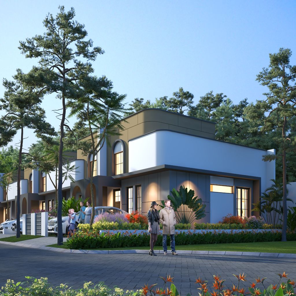 foto tampak rumah tipe THE VELLAROSE ( Hook ) perumahan SUMMERVILLE