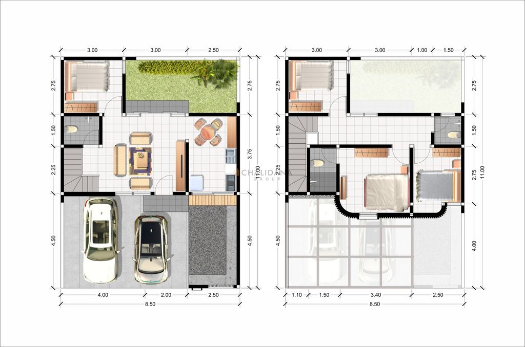 foto denah rumah tipe THE SAVANNA perumahan SUMMERVILLE