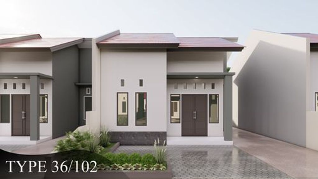 foto tampak rumah tipe 3 6 perumahan AFIKA LAND