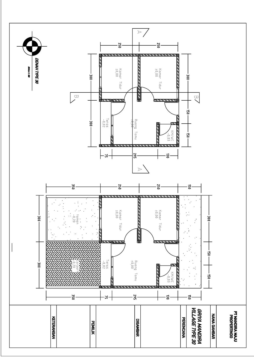 foto denah rumah tipe 30 perumahan NIMAS RESIDENCE